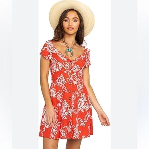 Free People A Thing Called Love Floral Mini Dress